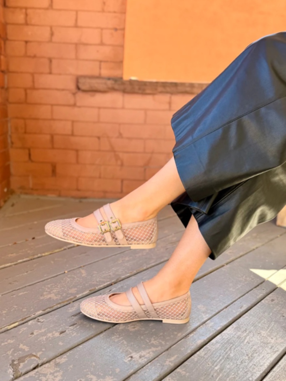 Nero Giardini Mesh Buckle Flat E615001D.671 in Rosa